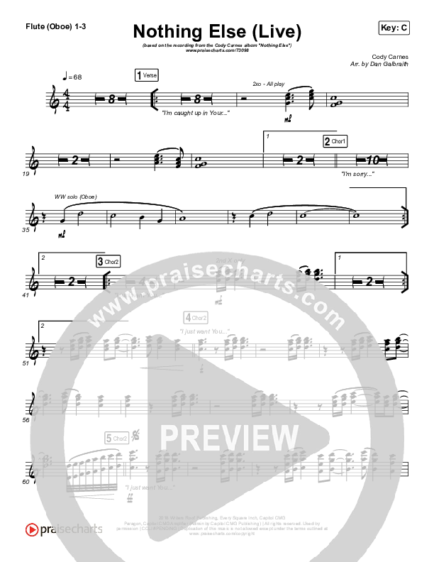 Nothing Else (Live) Flute/Oboe 1/2/3 (Cody Carnes)
