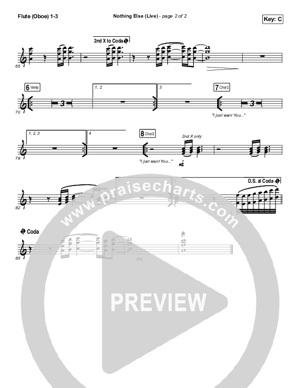 Nothing Else (Live) Flute/Oboe 1/2/3 (Cody Carnes)