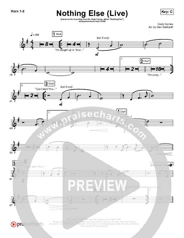 Nothing Else (Live) Brass Pack (Cody Carnes)