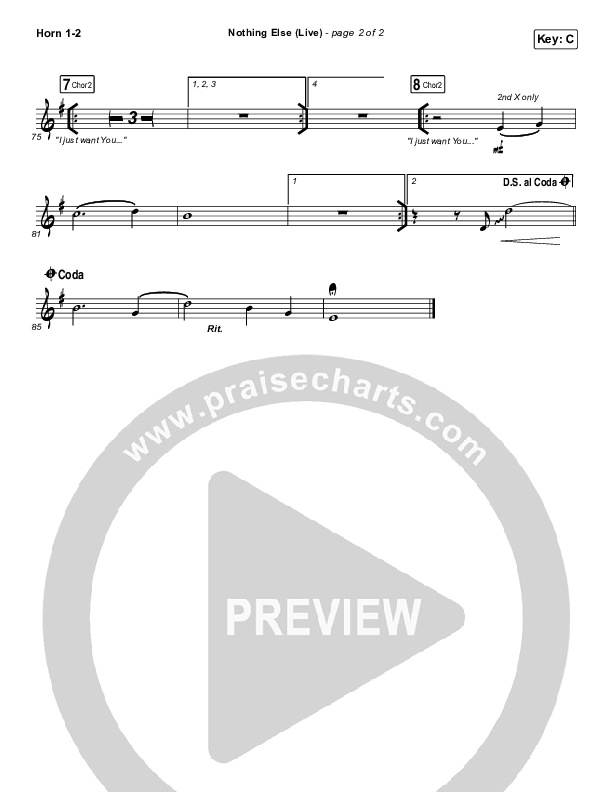 Nothing Else (Live) Brass Pack (Cody Carnes)