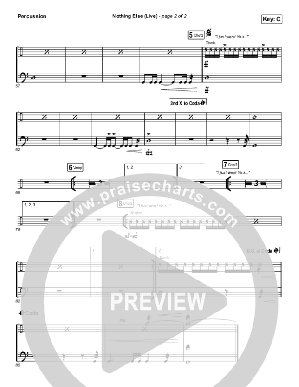 Nothing Else (Live) Percussion (Cody Carnes)