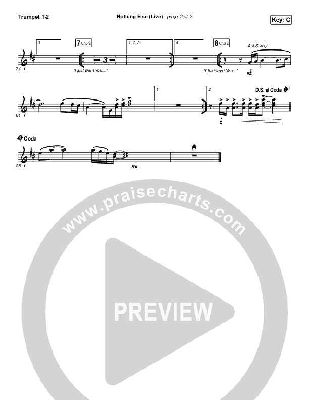 Nothing Else (Live) Trumpet 1,2 (Cody Carnes)