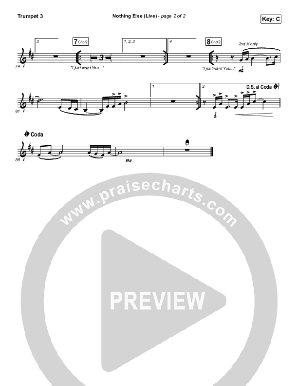 Nothing Else (Live) Trumpet 3 (Cody Carnes)