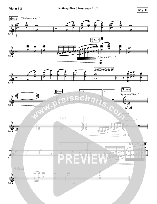 Nothing Else (Live) Violin 1/2 (Cody Carnes)