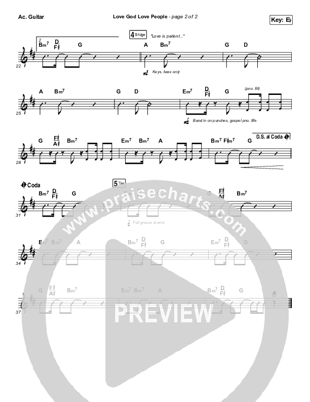 Love God Love People Acoustic Guitar (Danny Gokey / Michael W. Smith)