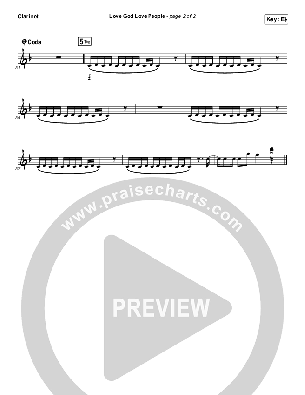 Love God Love People Clarinet (Danny Gokey / Michael W. Smith)