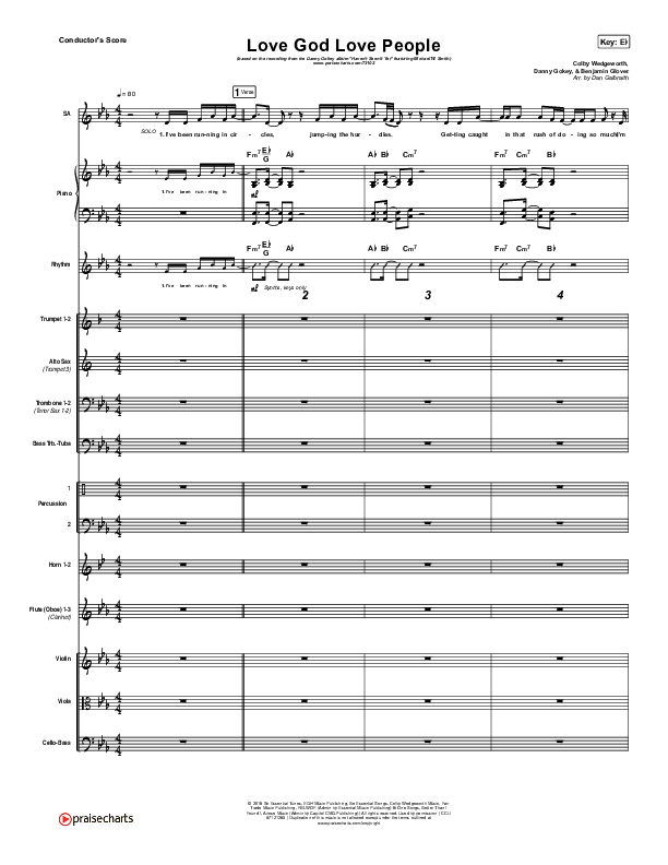 Love God Love People Conductor's Score (Danny Gokey / Michael W. Smith)