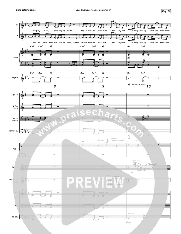 Love God Love People Conductor's Score (Danny Gokey / Michael W. Smith)