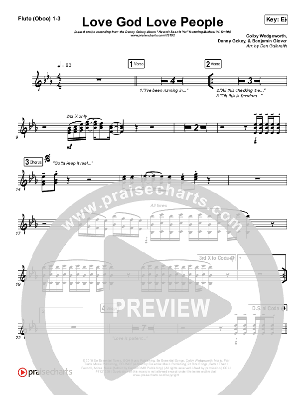 Love God Love People Wind Pack (Danny Gokey / Michael W. Smith)