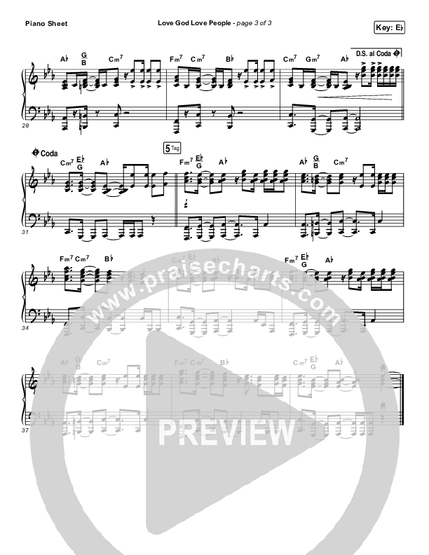 Love God Love People Piano Sheet (Danny Gokey / Michael W. Smith)