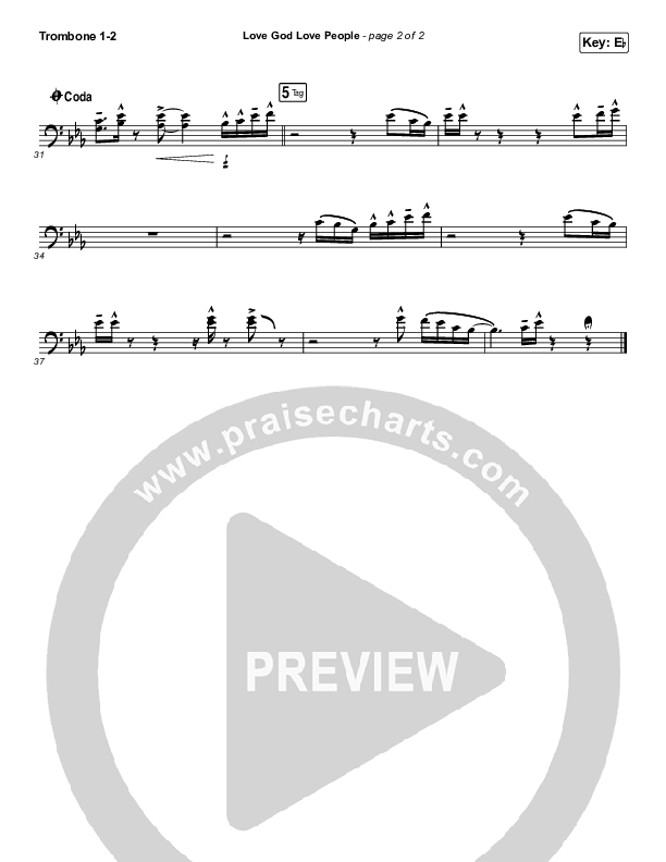 Love God Love People Trombone 1/2 (Danny Gokey / Michael W. Smith)