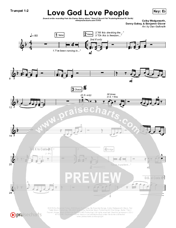 Love God Love People Brass Pack (Danny Gokey / Michael W. Smith)