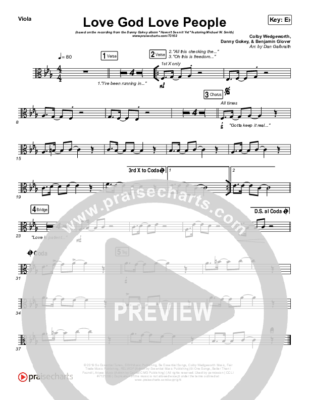 Love God Love People Viola (Danny Gokey / Michael W. Smith)