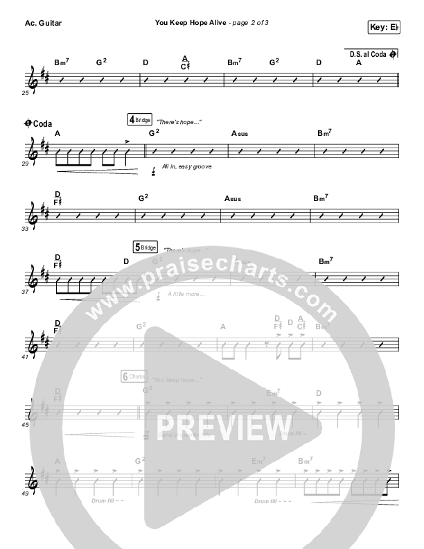 You Keep Hope Alive Acoustic Guitar (Jon Reddick)