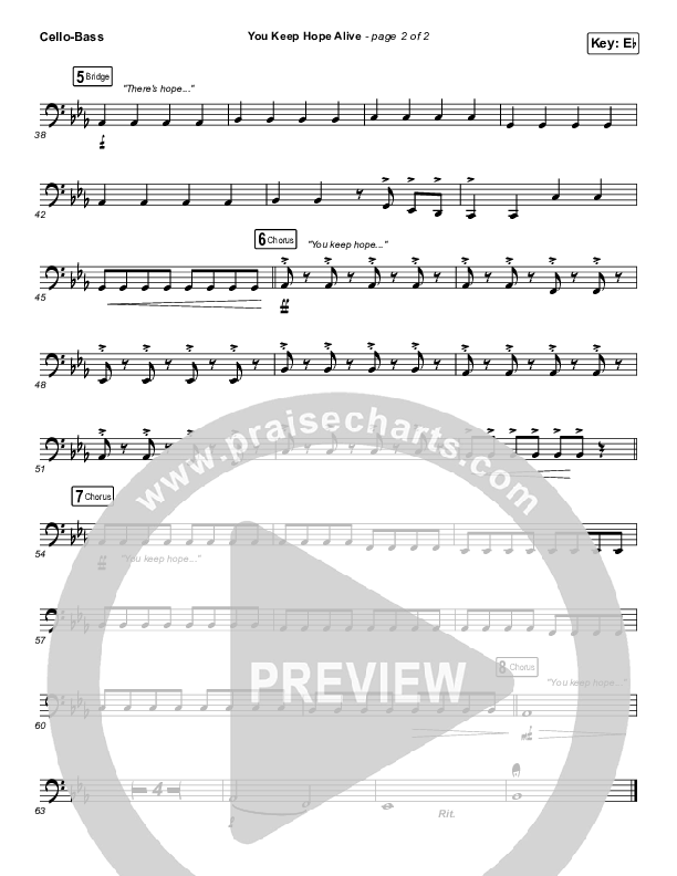 You Keep Hope Alive Cello/Bass (Jon Reddick)