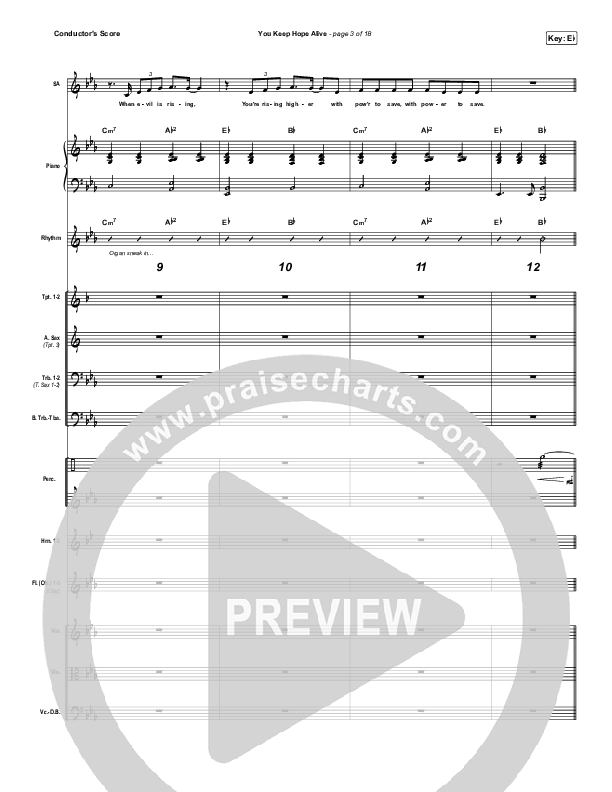 You Keep Hope Alive Conductor's Score (Jon Reddick)