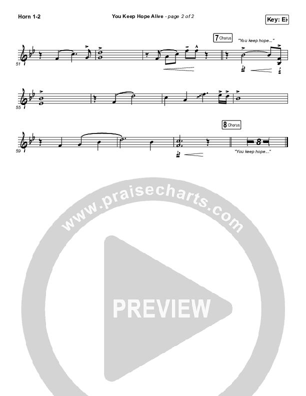 You Keep Hope Alive French Horn 1/2 (Jon Reddick)