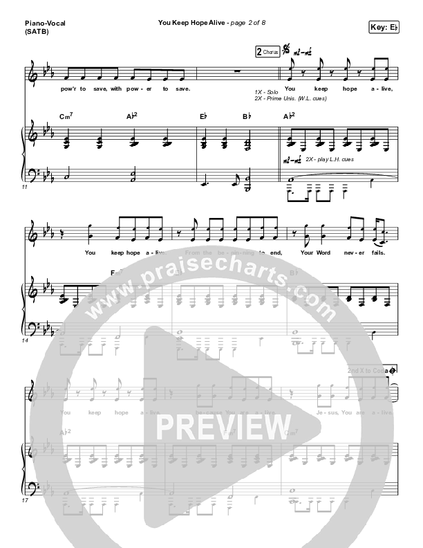 You Keep Hope Alive Piano/Vocal Pack (Jon Reddick)