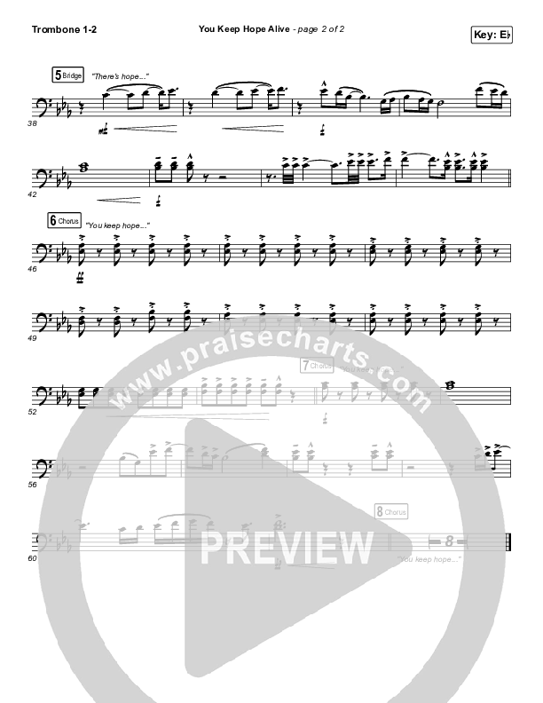 You Keep Hope Alive Trombone 1/2 (Jon Reddick)