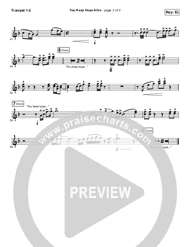 You Keep Hope Alive Trumpet 1,2 (Jon Reddick)