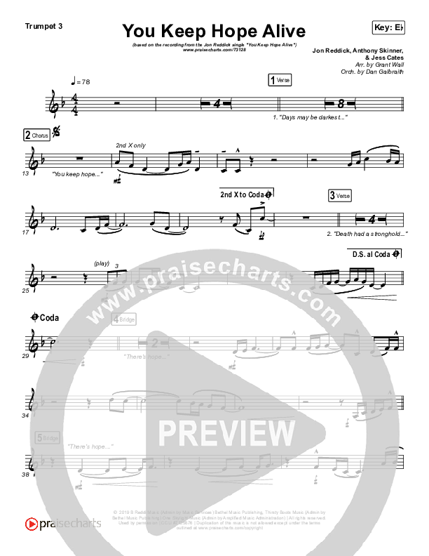 You Keep Hope Alive Trumpet 3 (Jon Reddick)