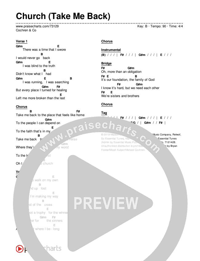 Church Me PDF (Cochren Co) - PraiseCharts