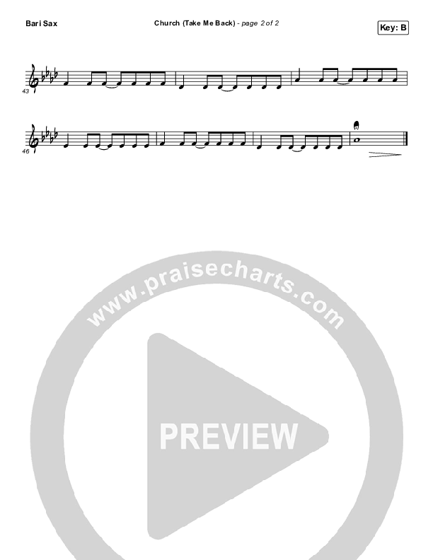 Church (Take Me Back) Bari Sax (Cochren & Co)