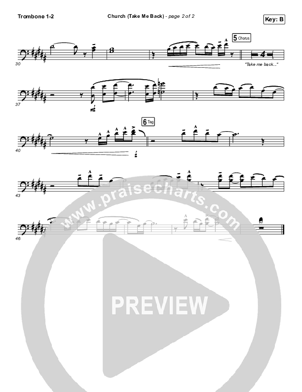 Church (Take Me Back) Trombone 1/2 (Cochren & Co)