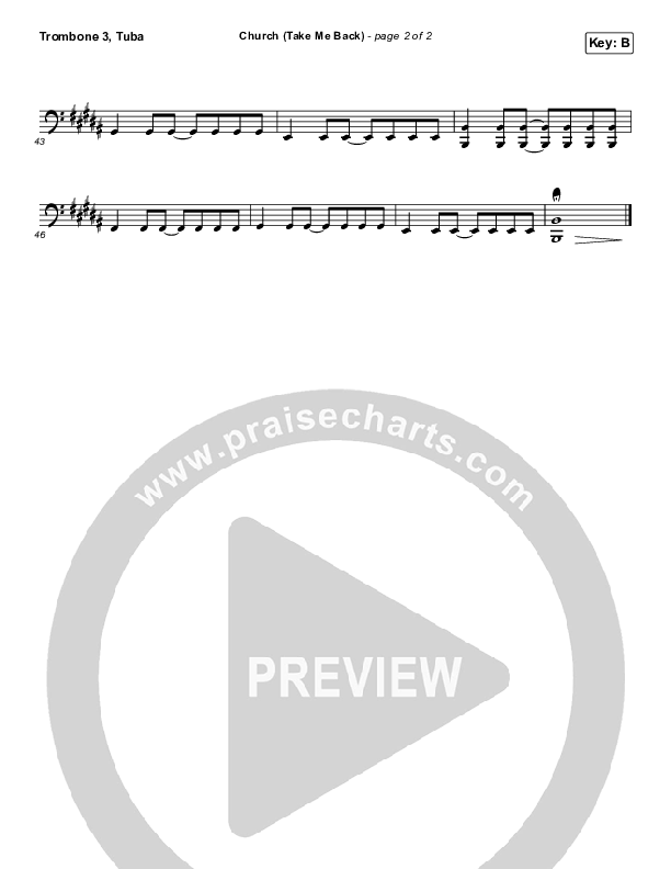 Church (Take Me Back) Trombone 3/Tuba (Cochren & Co)