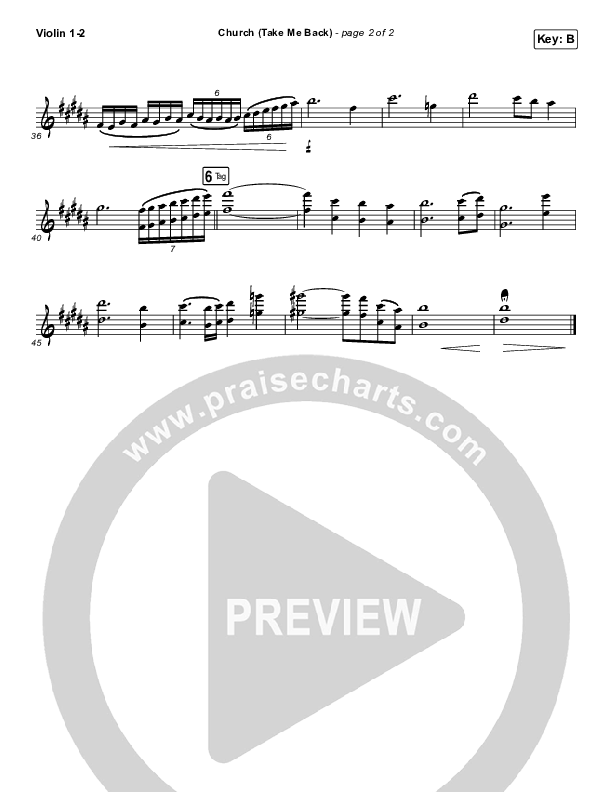 Church (Take Me Back) Violin 1/2 (Cochren & Co)