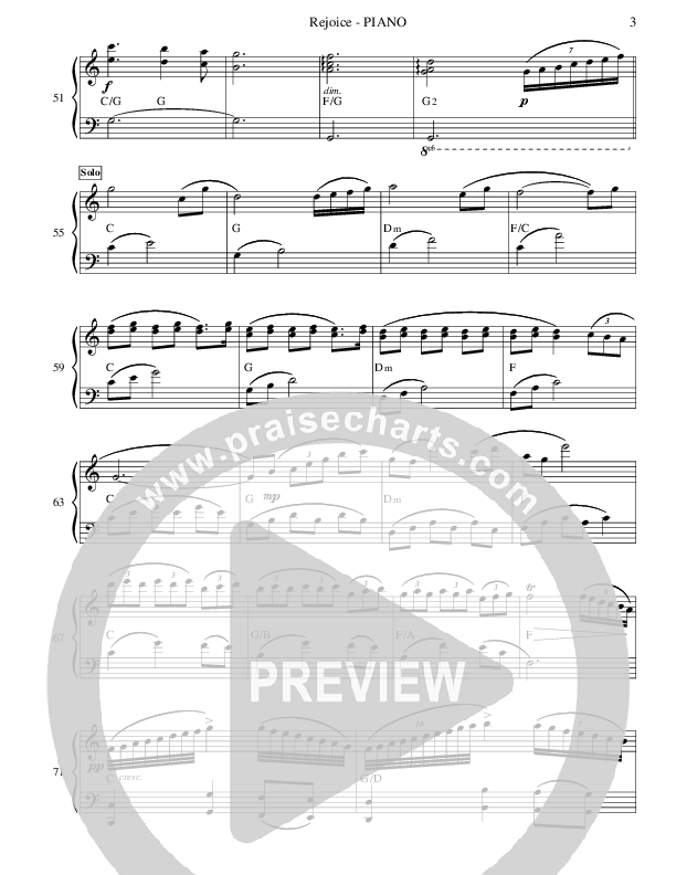 Rejoice Piano Sheet (Ric Flauding)