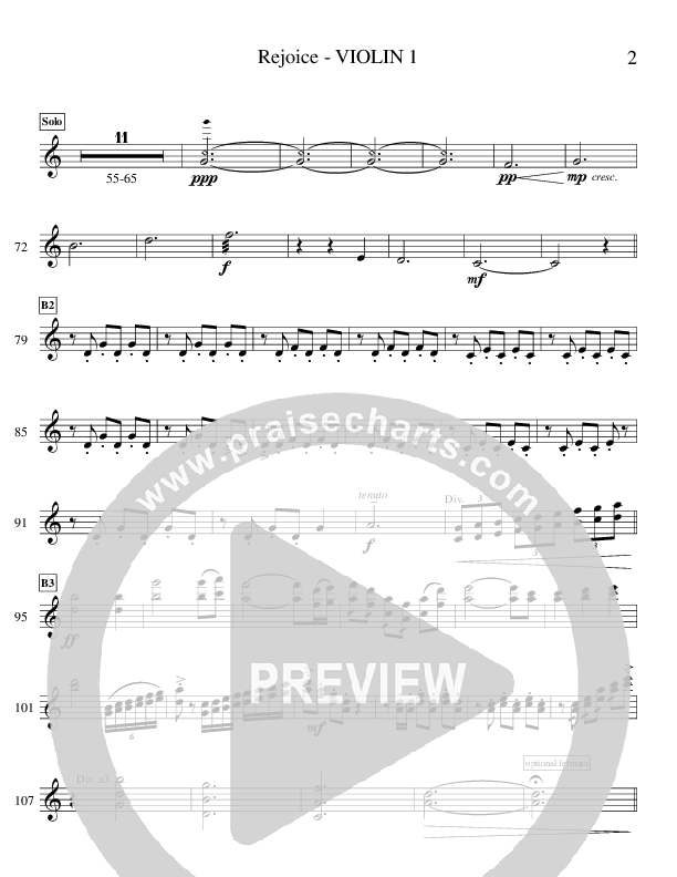 Rejoice Violin 1 (Ric Flauding)