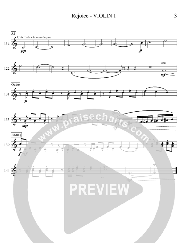 Rejoice Violin 1 (Ric Flauding)