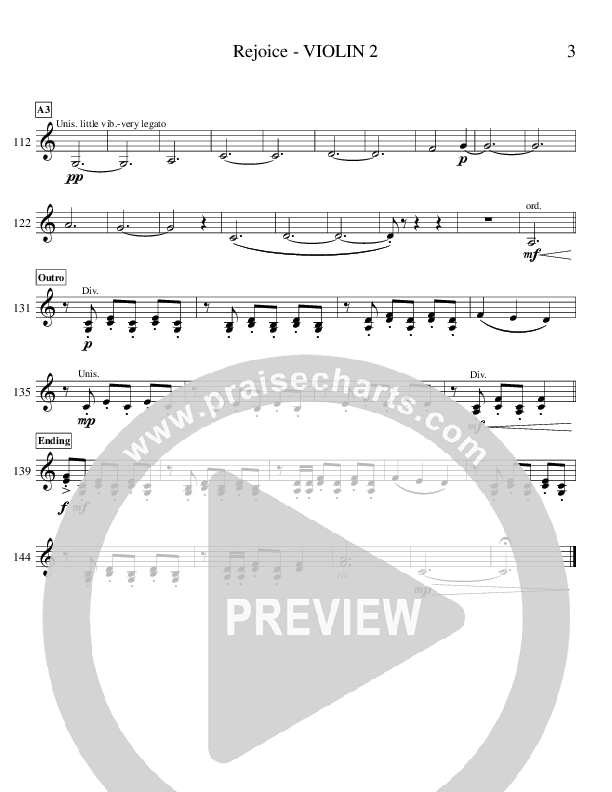 Rejoice Violin 2 (Ric Flauding)