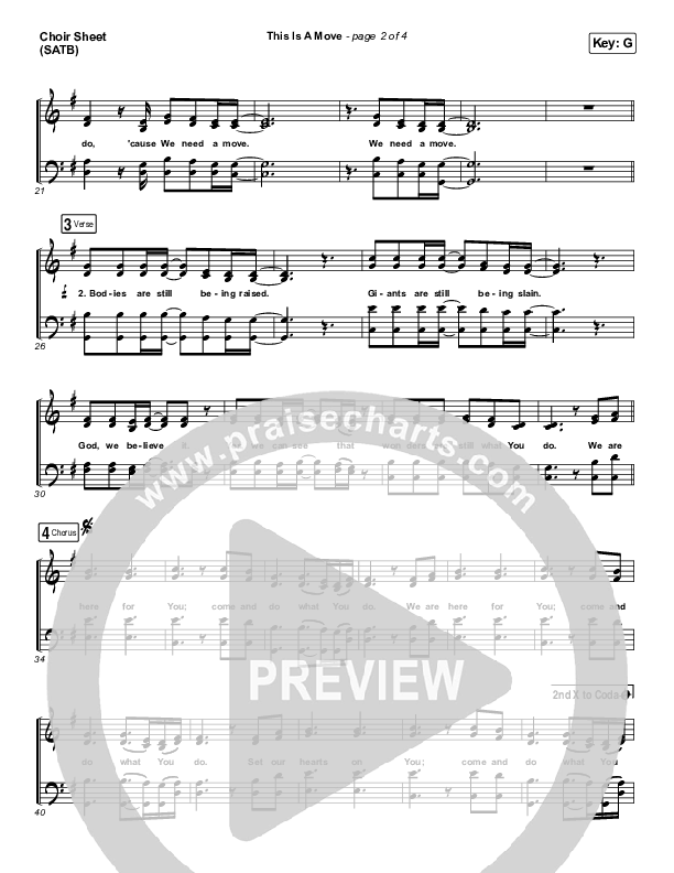 This Is A Move Choir Sheet (SATB) (Brandon Lake)