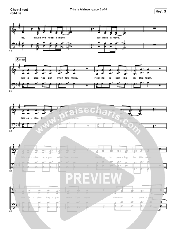 This Is A Move Choir Sheet (SATB) (Brandon Lake)