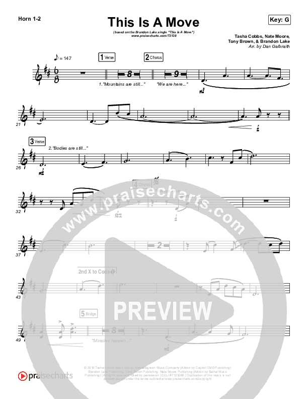 This Is A Move French Horn 1/2 (Brandon Lake)