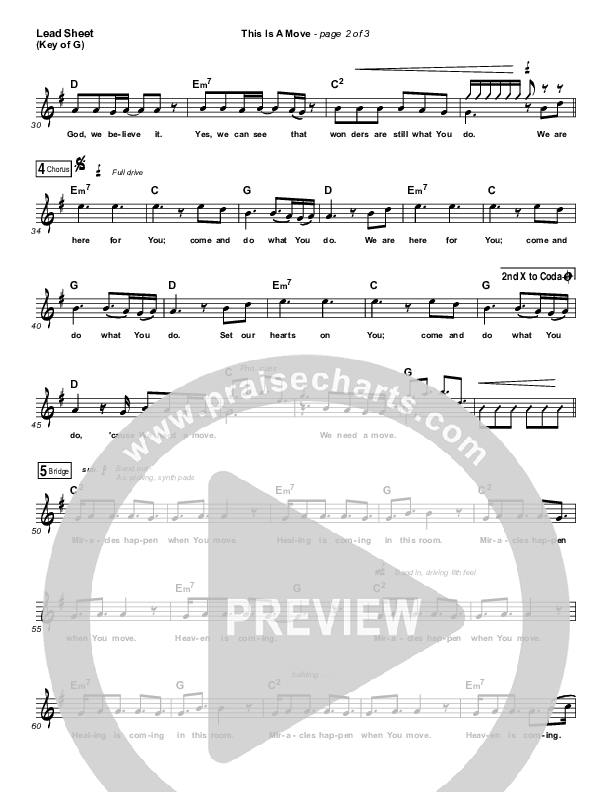 This Is A Move Lead Sheet (Melody) (Brandon Lake)