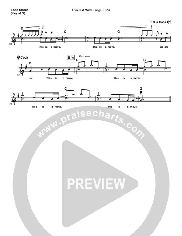 This Is A Move Lead Sheet (Melody) (Brandon Lake)