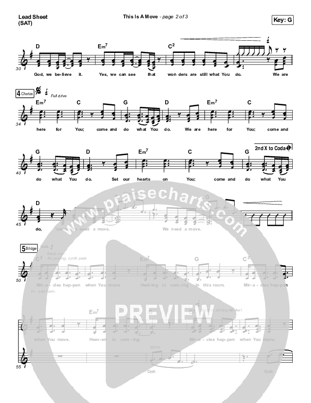 This Is A Move Lead Sheet (SAT) (Brandon Lake)