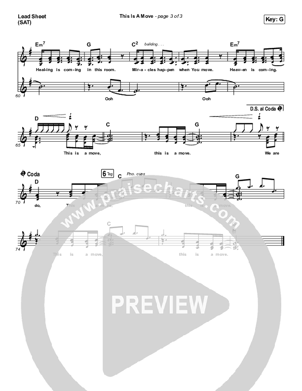 This Is A Move Lead Sheet (SAT) (Brandon Lake)