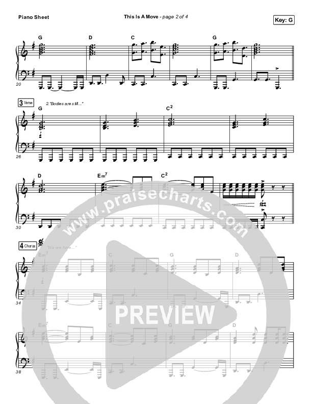 This Is A Move Piano Sheet (Brandon Lake)