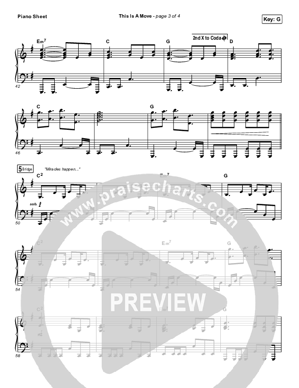 This Is A Move Piano Sheet (Brandon Lake)