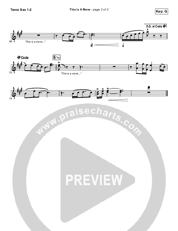 This Is A Move Tenor Sax 1/2 (Brandon Lake)