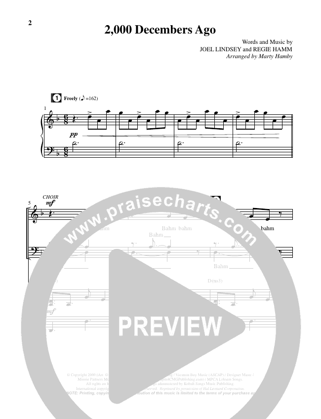 2000 Decembers Ago Choral Piano Vocal Satb Brentwood Benson Choral Praisecharts Repetition on the radio 1. praisecharts