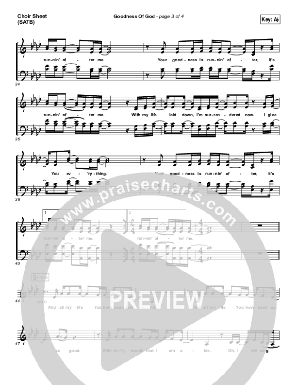 Goodness Of God Choir Vocals (SATB) (Shane & Shane/The Worship Initiative)