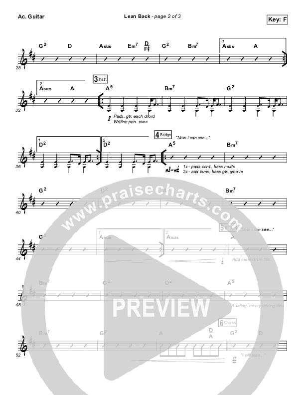 Lean Back Acoustic Guitar (Shane & Shane/The Worship Initiative)