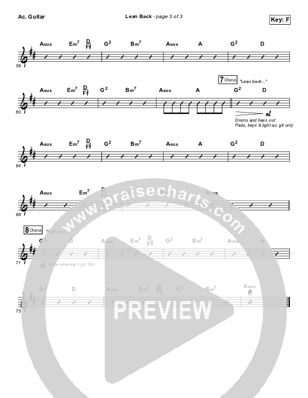 Lean Back Acoustic Guitar (Shane & Shane/The Worship Initiative)