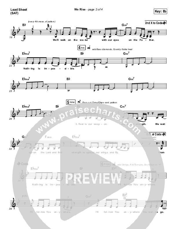 We Rise Lead Sheet (SAT) (Cageless Birds)