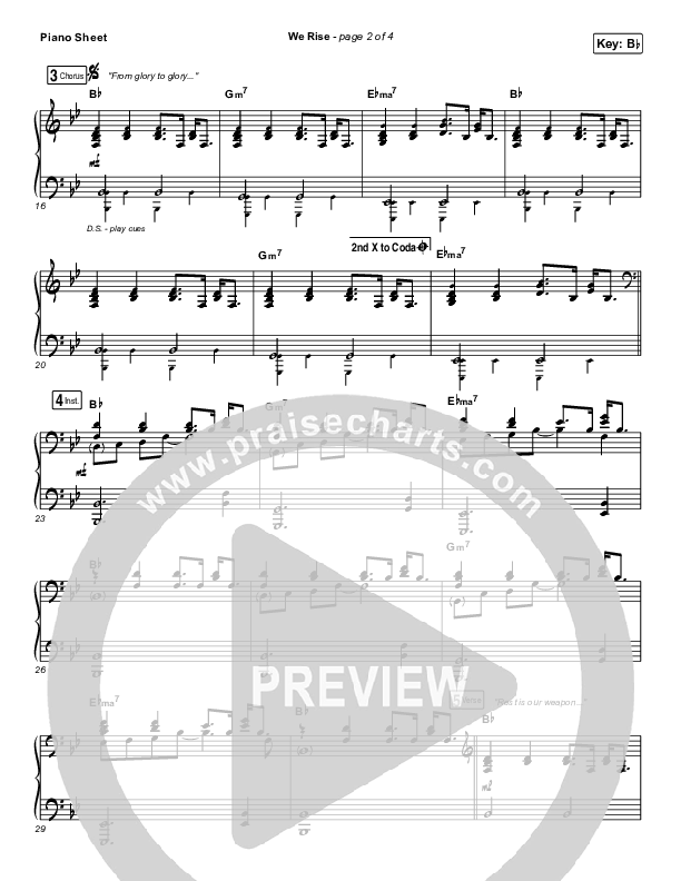 We Rise Piano Sheet (Cageless Birds)